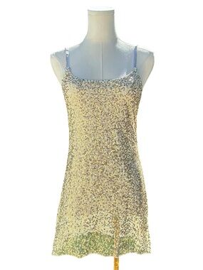 Free People Intimately Gold Sequin Slip Dress
